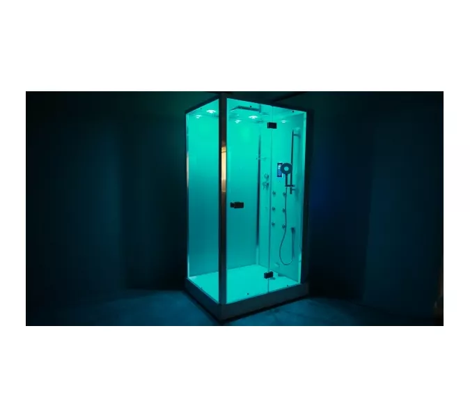 Душевая кабина прямоугольная Timo Premium PURO 120х90, г/м, баня, электрика, хромотерапия, Выбрать размер: 120x90, Внешний вид: короткие ручки, Ориентация: Правая, изображение 8