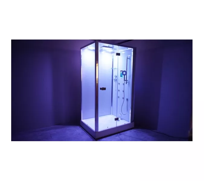 Душевая кабина прямоугольная Timo Premium PURO 120х90, г/м, баня, электрика, хромотерапия, Выбрать размер: 120x90, Внешний вид: короткие ручки, Ориентация: Правая, изображение 3