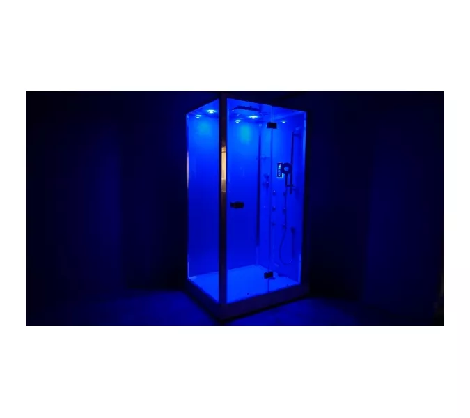 Душевая кабина прямоугольная Timo Premium PURO 120х90, г/м, баня, электрика, хромотерапия, Выбрать размер: 120x90, Внешний вид: короткие ручки, Ориентация: Правая, изображение 7