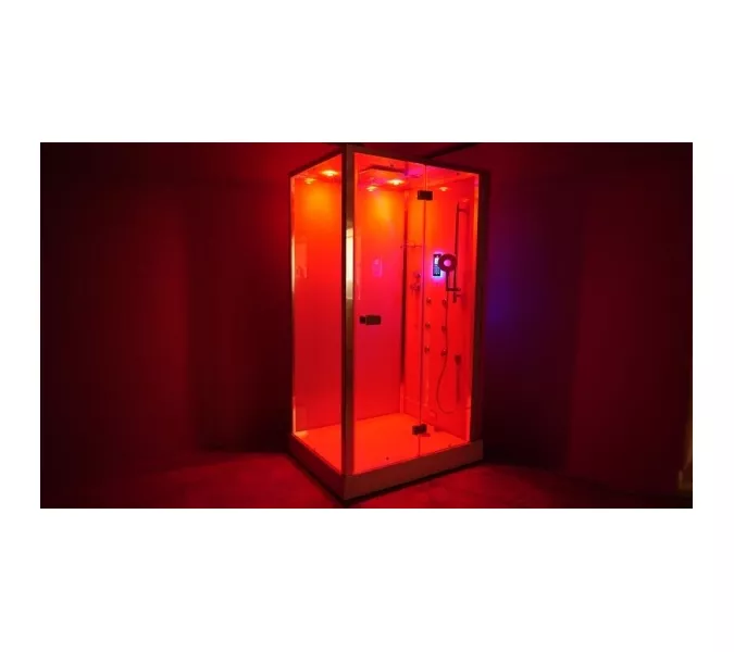 Душевая кабина прямоугольная Timo Premium PURO 120х90, г/м, баня, электрика, хромотерапия, Выбрать размер: 120x90, Внешний вид: короткие ручки, Ориентация: Правая, изображение 6