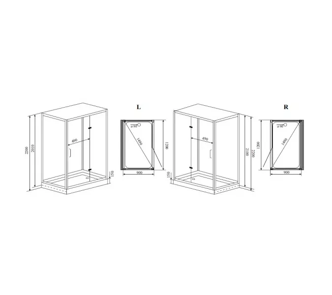 Душевая кабина прямоугольная Timo Premium PURO 120х90, г/м, баня, электрика, хромотерапия, Выбрать размер: 120x90, Внешний вид: короткие ручки, Ориентация: Правая, изображение 18