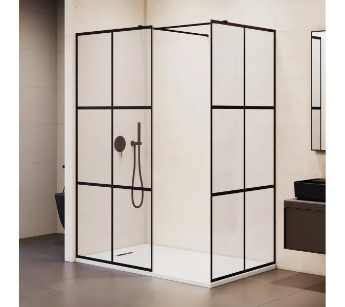 Перегородка для душа RGW WA-021B (WA-011B (2 шт.) + S-1220B) 90х100