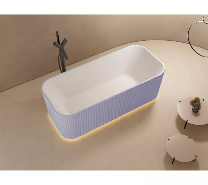 Ванна из искусственного камня ABBER Stein AS9663Violett фиолетовая 170*75, изображение 2