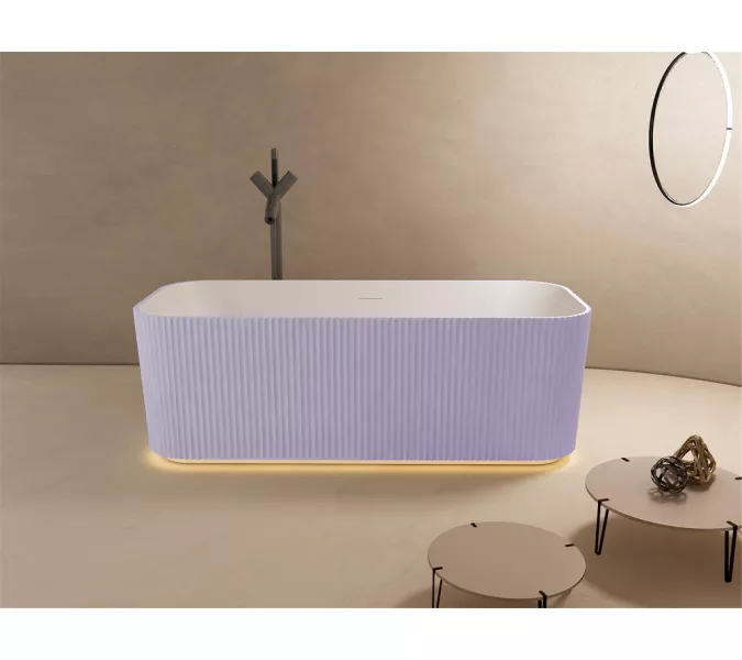 Ванна из искусственного камня ABBER Stein AS9663Violett фиолетовая 170*75