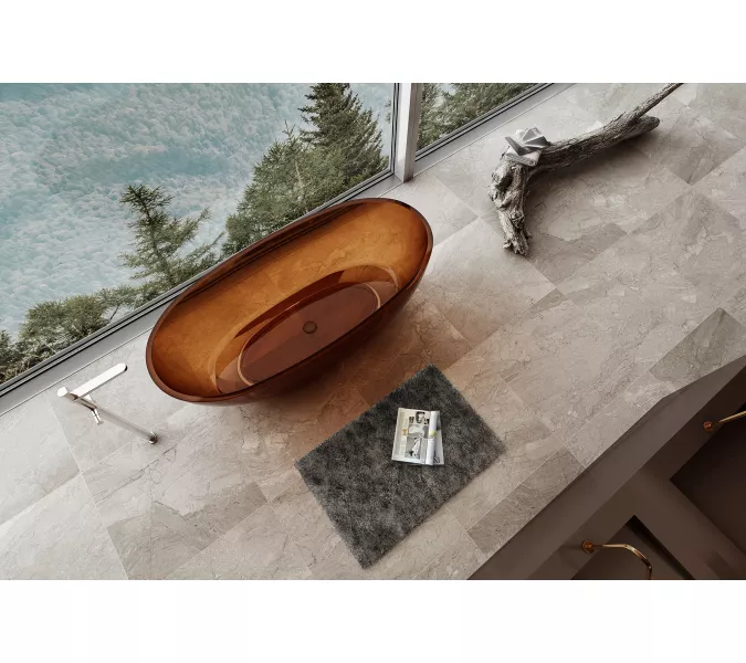 Ванна из полиэфирной смолы  ABBER Kristall AT9701Opal 165*80 прозрачная, Выбрать цвет: Коричневый, изображение 4