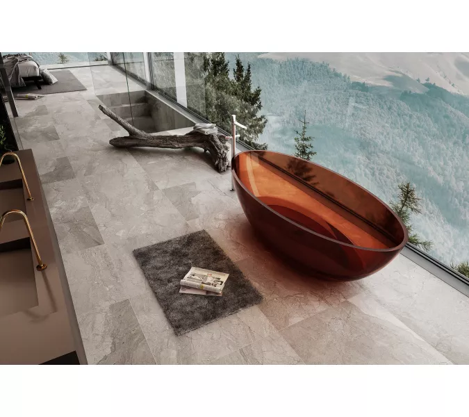 Ванна из полиэфирной смолы ABBER Kristall AT9702Opal 180*85 прозрачная, Выбрать цвет: Коричневый, изображение 3