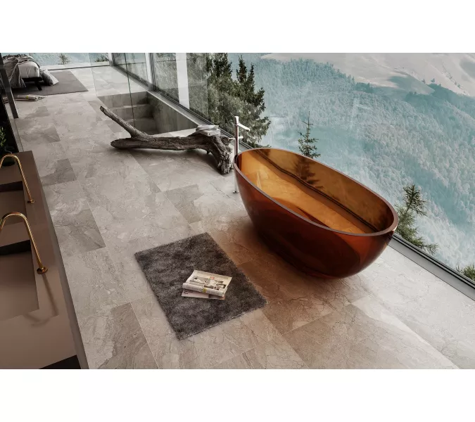 Ванна из полиэфирной смолы  ABBER Kristall AT9701Opal 165*80 прозрачная, Выбрать цвет: Коричневый, изображение 3