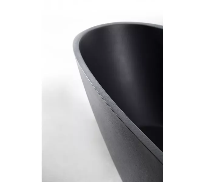 Ванна из искусственного камня ABBER Dortmund 170х75 черная матовая, Выбрать цвет: Чёрный, изображение 11