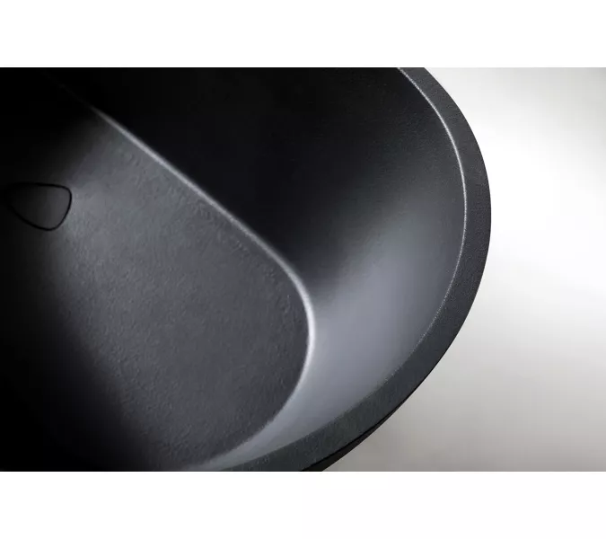 Ванна из искусственного камня ABBER Dortmund 170х75 черная матовая, Выбрать цвет: Чёрный, изображение 10