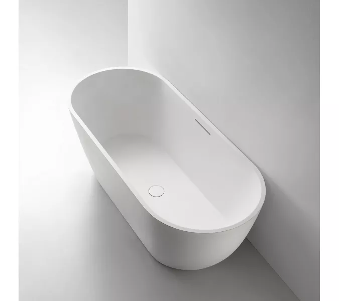 Ванна из искусственного камня ABBER Frankfurt 170х75 белая матовая, Выбрать цвет: Белый матовый, изображение 8