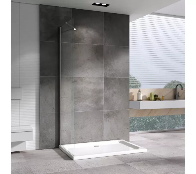 Боковая стенка ABBER Zart S, Цвет профиля (вариация): Хром, Выбрать цвет: прозрачное, Выбрать размер: 100, изображение 2