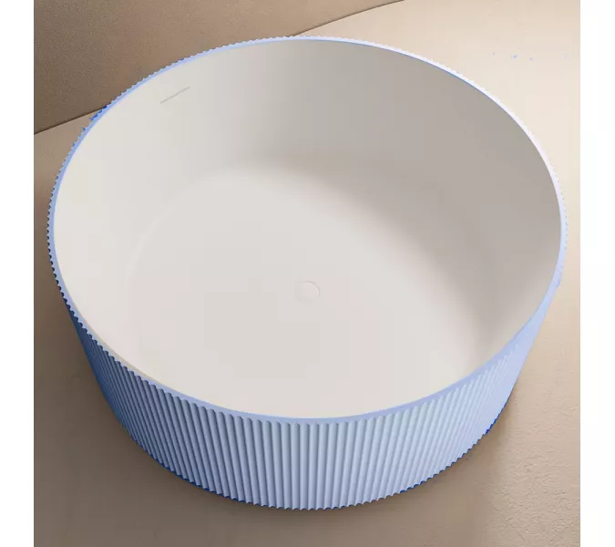 Ванна из искусственного камня ABBER Stein AS9679Blau голубая 150*150, изображение 7