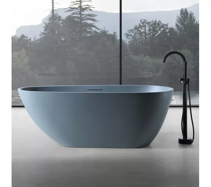 Ванна из искусственного камня ABBER Dortmund 170х75 серая матовая, Выбрать цвет: Серый, изображение 7