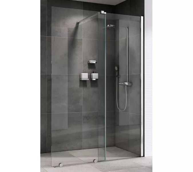 Душевая перегородка ABBER Komfort AG09120 хром, Цвет профиля (вариация): Хром, Выбрать цвет: прозрачное, Выбрать размер: 120