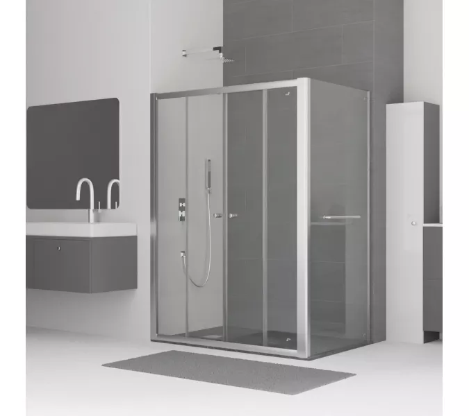 Душевой уголок RGW CL-43 (CL-10 + Z-050-1), Цвет профиля (вариация): Хром, Выбрать цвет: прозрачное, Выбрать размер: 1300x900