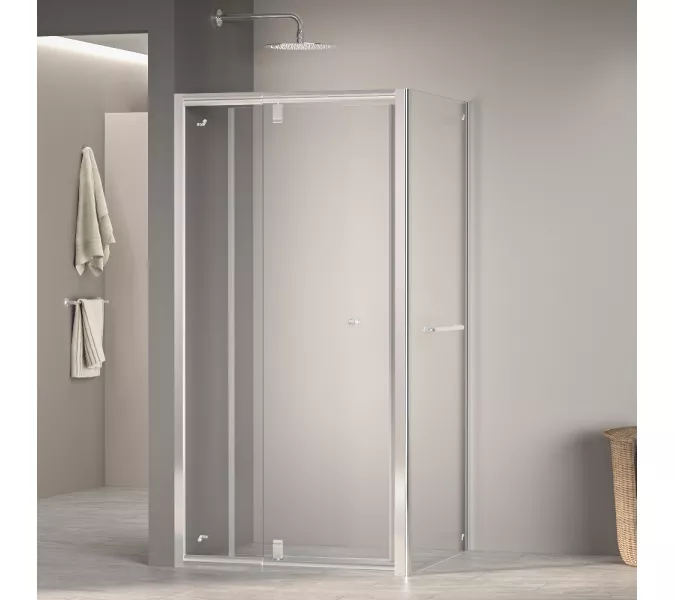 Душевой уголок RGW PA-32-1 (PA-02 + Z-060-1), Цвет стекла: прозрачное, Цвет профиля (вариация): Хром, Выбрать размер: 800x800