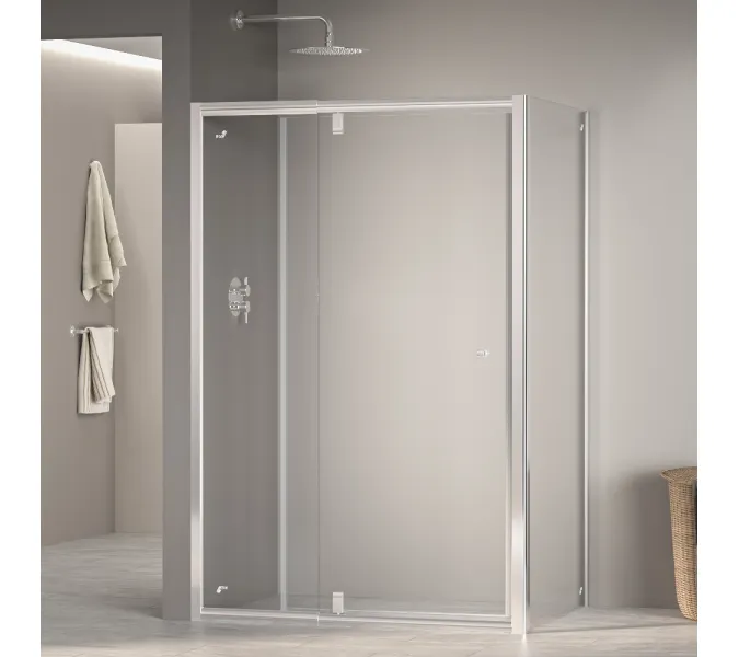 Душевой уголок RGW PA-44 (PA-02 + Z-050-1), Цвет стекла: прозрачное, Цвет профиля (вариация): Хром, Выбрать размер: 700x900