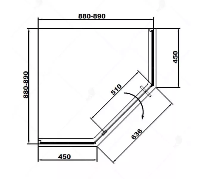 Душевой уголок RGW SV-81G, Цвет стекла: прозрачное, Цвет профиля (вариация): Золото BRUSH, Выбрать размер: 900x900, изображение 4