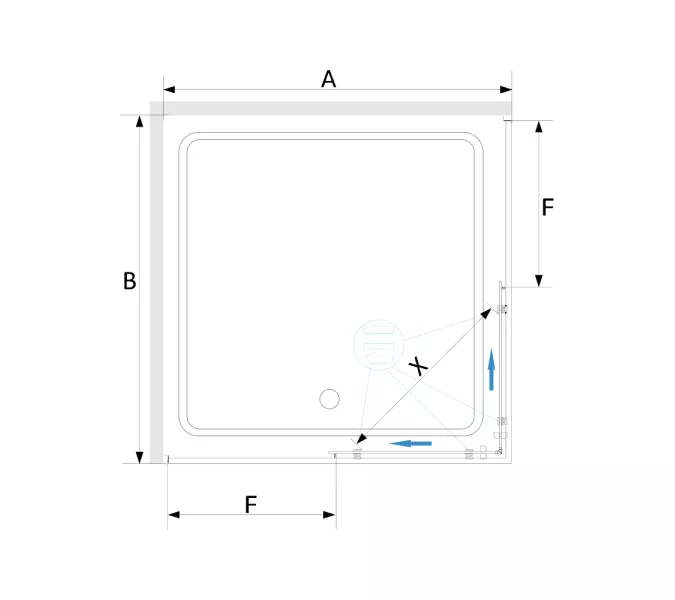 Душевой уголок RGW SV-31G, Цвет стекла: прозрачное, Цвет профиля (вариация): Золото BRUSH, Выбрать размер: 900x900, изображение 4