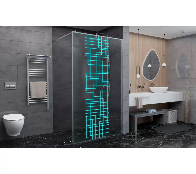 Душевая перегородка LC DTO, Цвет профиля: Хром, Выбрать размер: 980-1000, изображение 2