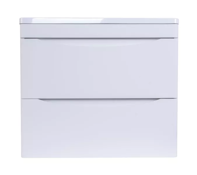 Тумба подвесная с раковиной Style Line "Бергамо мини " (2 ящ.) Люкс антискрейтч белый, PLUS, Выбрать цвет: белый , Выбрать размер: 60