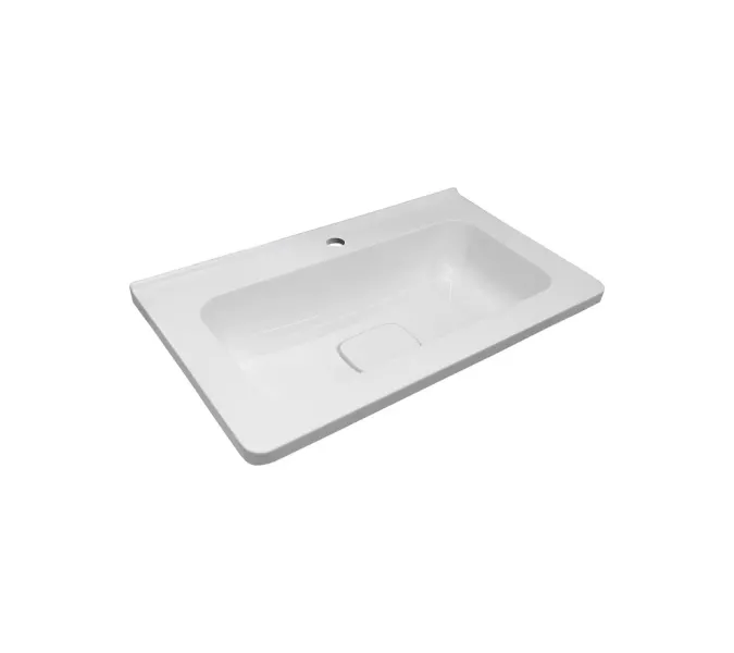 Тумба подвесная с раковиной Style Line "Бергамо мини " (2 ящ.) Люкс антискрейтч белый, PLUS, Выбрать цвет: белый , Выбрать размер: 60, изображение 6