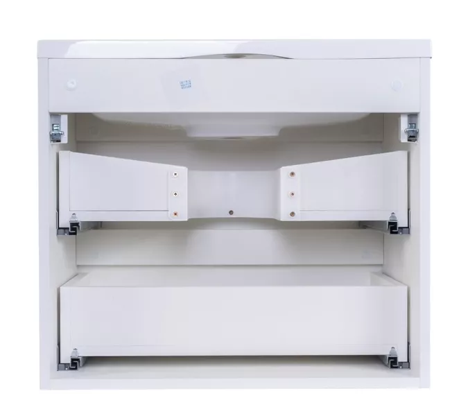 Тумба подвесная с раковиной Style Line "Бергамо мини " (2 ящ.) Люкс антискрейтч белый, PLUS, Выбрать цвет: белый , Выбрать размер: 60, изображение 4