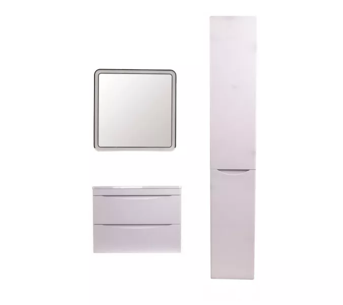 Тумба подвесная с раковиной Style Line "Бергамо мини " (2 ящ.) Люкс антискрейтч белый, PLUS, Выбрать цвет: белый , Выбрать размер: 60, изображение 10