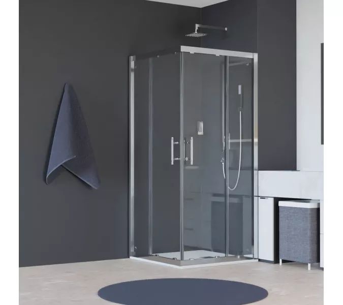 Душевой уголок RGW HO-31, Цвет стекла: прозрачное, Цвет профиля (вариация): Хром, Выбрать размер: 800x800