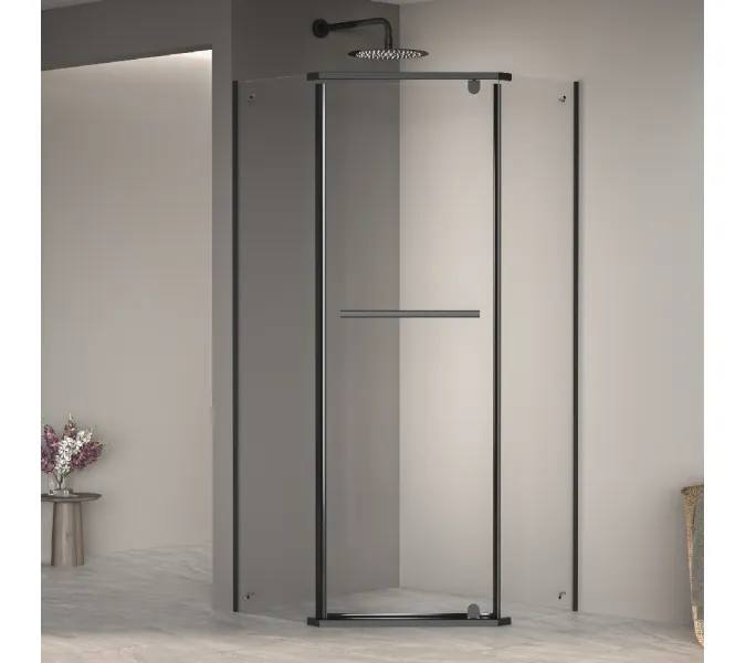 Душевой уголок RGW PA-82B, Цвет стекла: прозрачное, Цвет профиля (вариация): Черный, Выбрать размер: 1000*1000