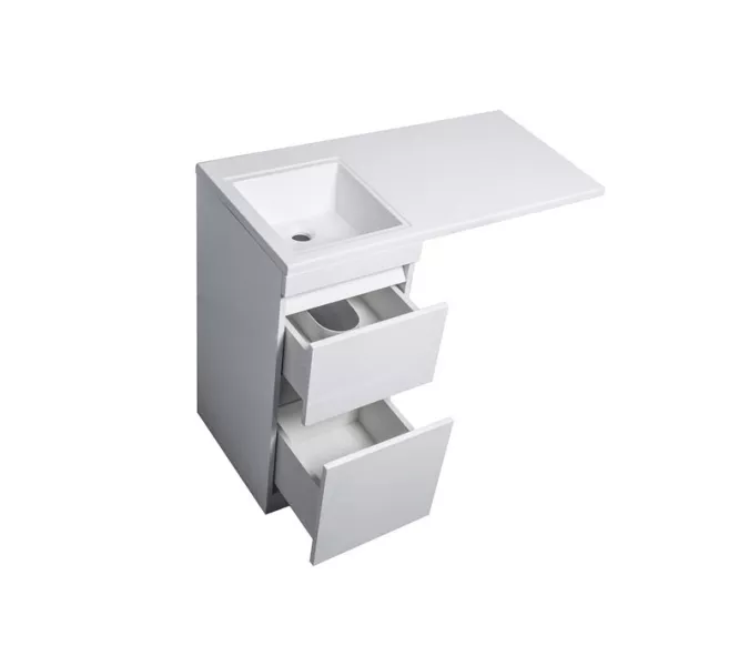 Тумба напольная Style Line Даллас  Люкс белая, PLUS, ЭМАЛЬ, Выбрать размер: 100, изображение 3