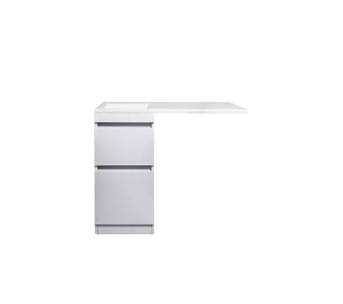 Тумба напольная Style Line Даллас  Люкс белая, PLUS, ЭМАЛЬ, Выбрать размер: 100, изображение 2