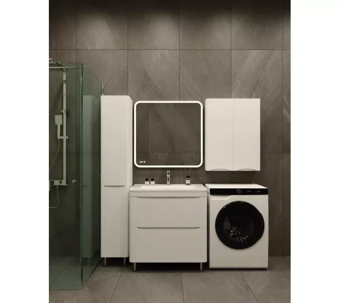 Тумба напольная с раковиной Style Line "Бергамо мини 60" (2 ящ.) Люкс антискрейтч белый, PLUS, Выбрать цвет: белый , Выбрать размер: 60, изображение 6