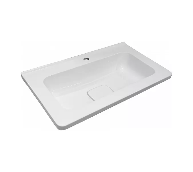 Тумба подвесная с раковиной  Style Line "Бергамо мини" (2 ящ.) Люкс антискрейтч серый, PLUS, Выбрать цвет: серый, Выбрать размер: 60, изображение 4