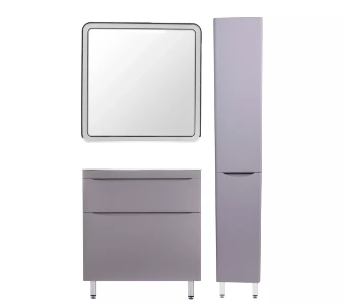 Пенал  Style Line "Бергамо " с корзиной, Люкс антискрейтч серый, PLUS, Выбрать цвет: серый, Ориентация: правый, изображение 5