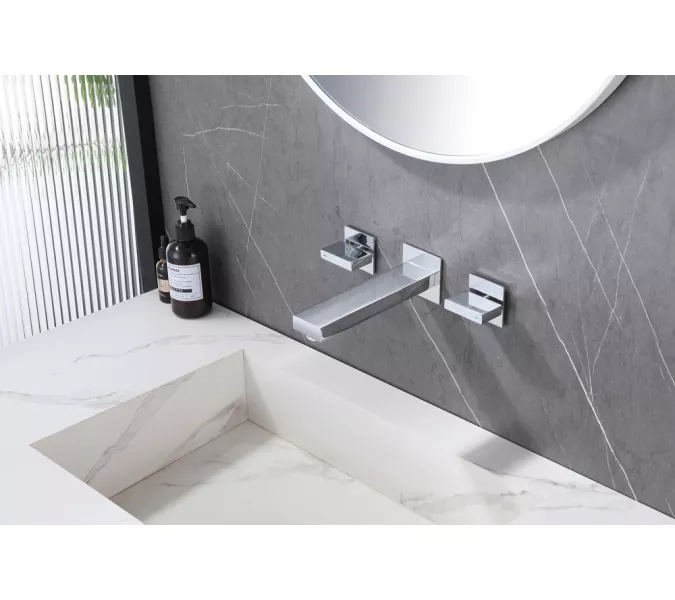 Смеситель ABBER Daheim AF82122 для раковины скрытого монтажа, хром, Выбрать цвет: Хром, изображение 2