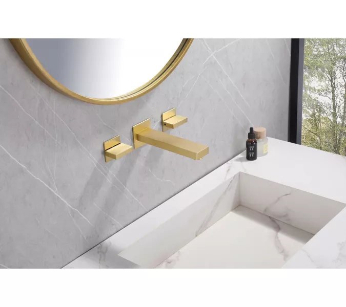 Смеситель ABBER Daheim AF82122G для раковины скрытого монтажа, матовое золото, Выбрать цвет: Золото матовое, изображение 2