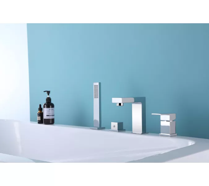 Смеситель ABBER Daheim AF8213 на борт ванны, хром, Выбрать цвет: Хром, изображение 2