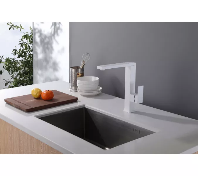 Смеситель ABBER Daheim AF8214W для кухни, белый, Выбрать цвет: Белый, изображение 2