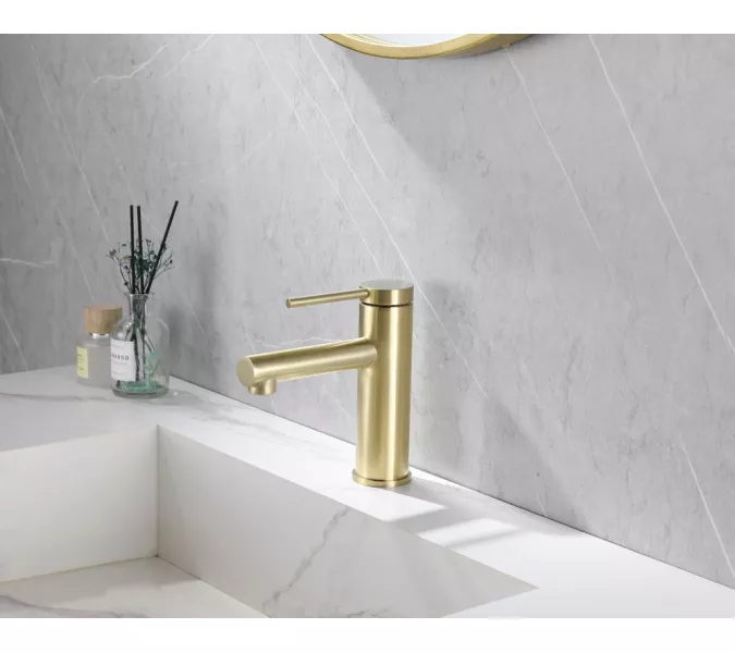 Смеситель ABBER Emotion AF8810G для раковины, золото матовое, Выбрать цвет: Золото матовое, изображение 2