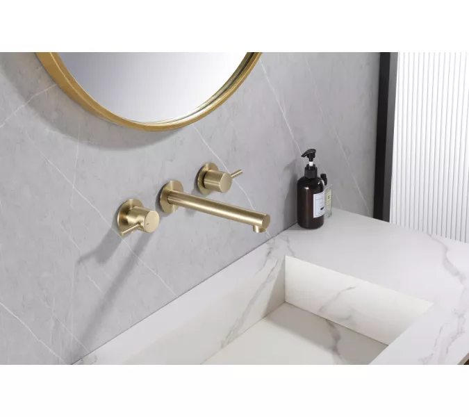 Смеситель ABBER Emotion AF88121G скрытого монтажа для раковины, золото матовое, Выбрать цвет: Золото матовое, изображение 2