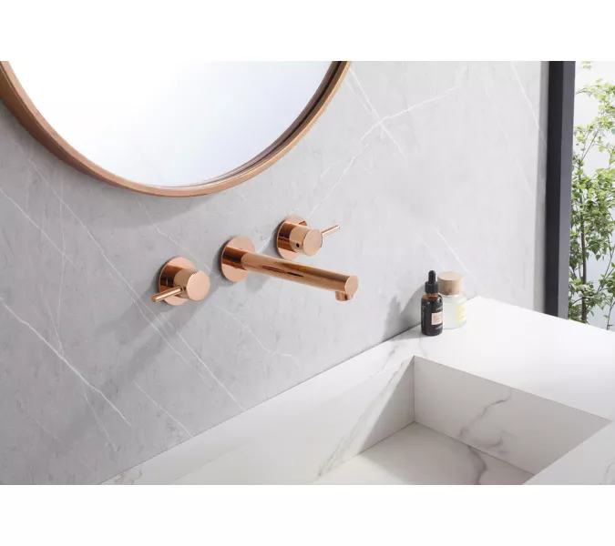 Смеситель ABBER Emotion AF88121RG скрытого монтажа для раковины, розовое золото, Выбрать цвет: Розовое золото, изображение 2