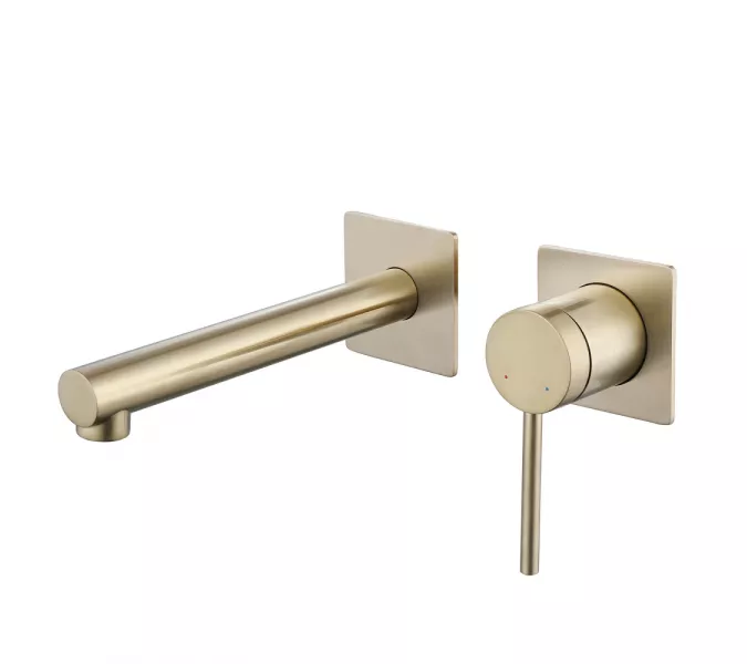 Смеситель ABBER Emotion AF8812G для раковины скрытого монтажа, золото матовое, Выбрать цвет: Золото матовое