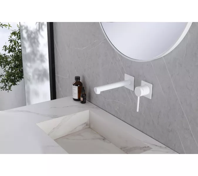 Смеситель ABBER Emotion AF8812W для раковины скрытого монтажа, белый, Выбрать цвет: Белый, изображение 2