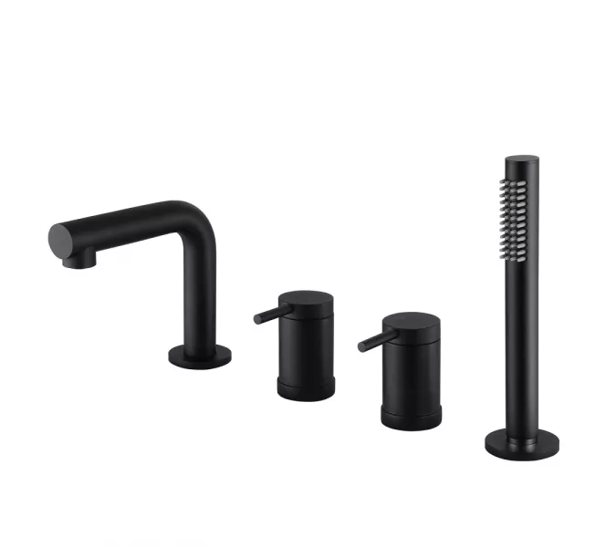 Смеситель ABBER Emotion AF8813B на борт ванны, черный матовый, Выбрать цвет: Черный