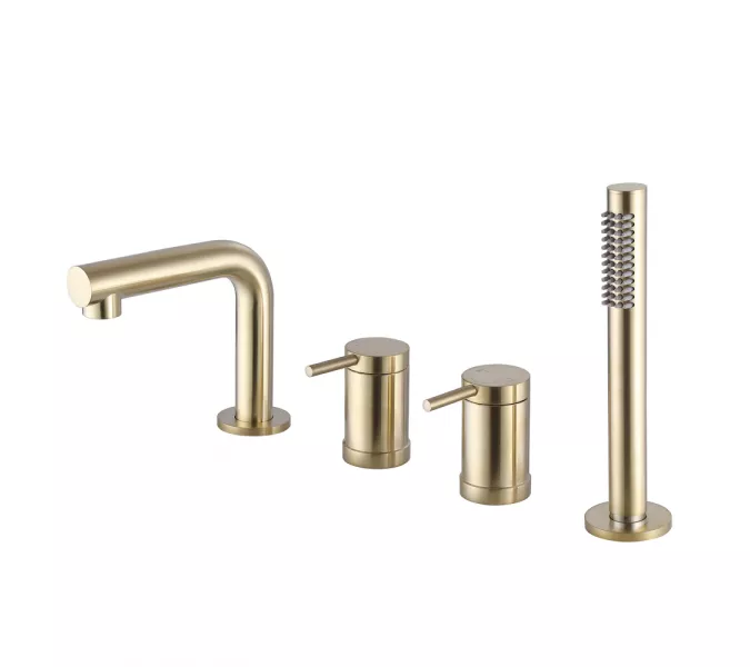 Смеситель ABBER Emotion AF8813G на борт ванны, золото матовое, Выбрать цвет: Золото