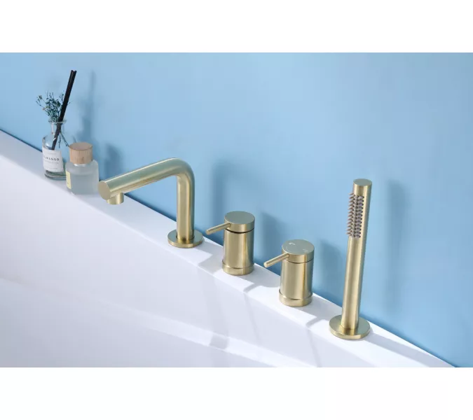 Смеситель ABBER Emotion AF8813G на борт ванны, золото матовое, Выбрать цвет: Золото, изображение 2