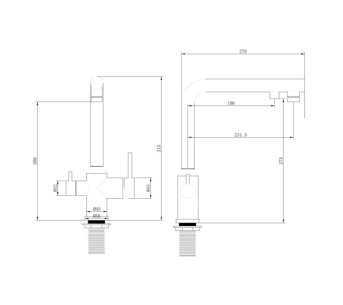 Смеситель ABBER Emotion AF8814 для кухни с подключением фильтра и выдвижной лейкой, хром, Выбрать цвет: Хром, изображение 3
