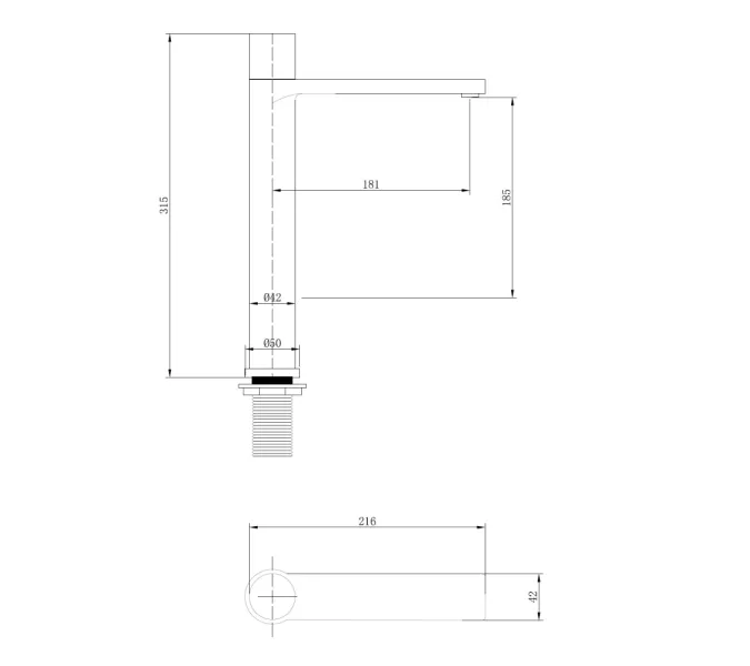 Смеситель ABBER Rund AF8711B для накладной раковины, черный матовый, Выбрать цвет: Черный матовый, изображение 3