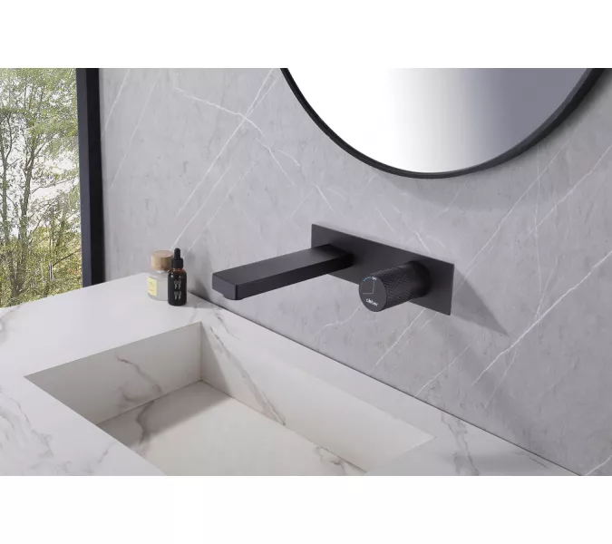 Смеситель ABBER Rund AF8712B для раковины скрытого монтажа, черный матовый, Выбрать цвет: Черный матовый, изображение 2